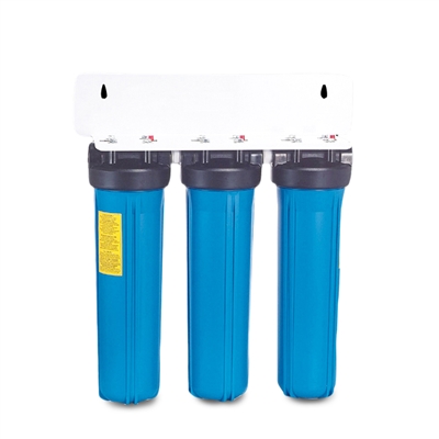 Whole House 3-Stage Water Filtration System (4.5"D x 20"L housings)
