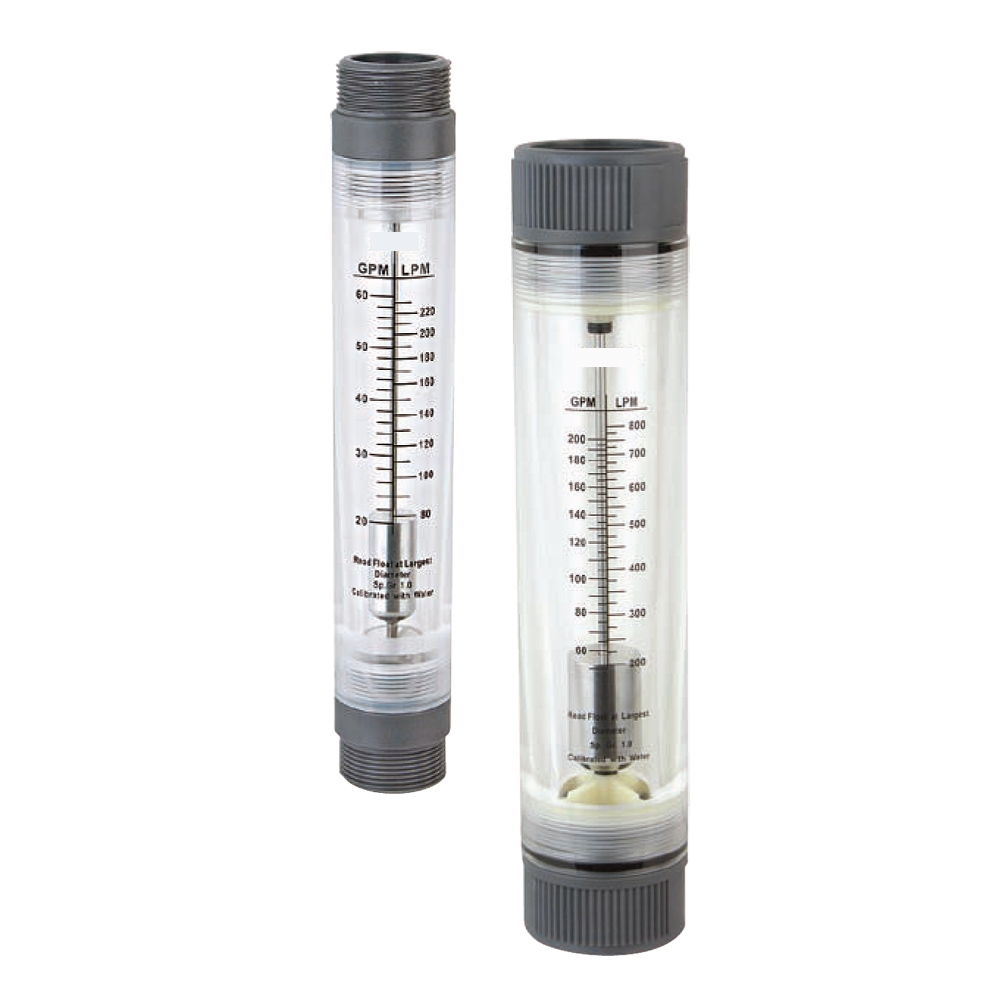 BNYZWOT Inline Clear Acrylic Water Flowmeter 1PT Dia Threads G-15 0.5-5GPM,2-18LPM 